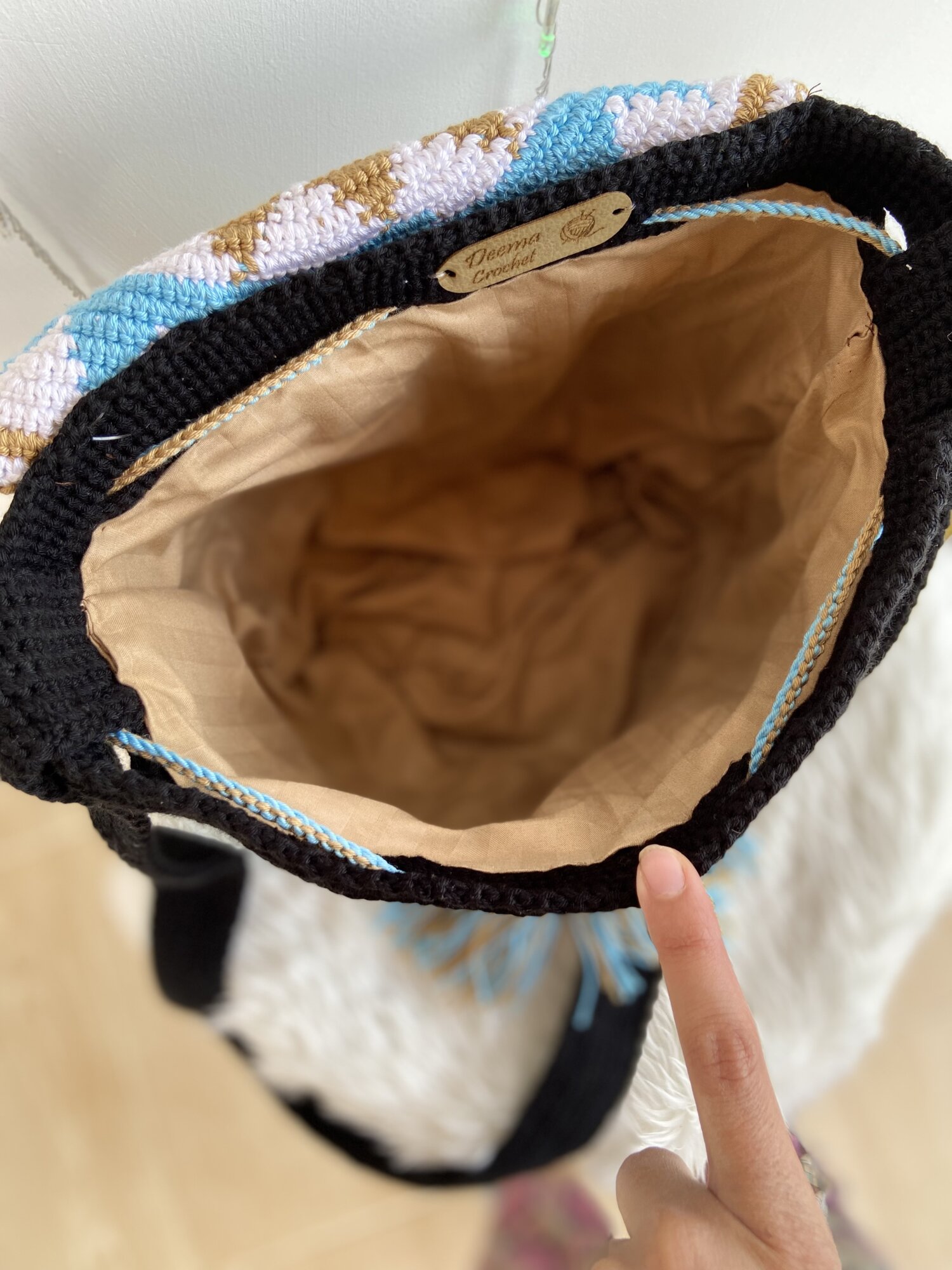 حقيبة تابستري بقلاب 🧶