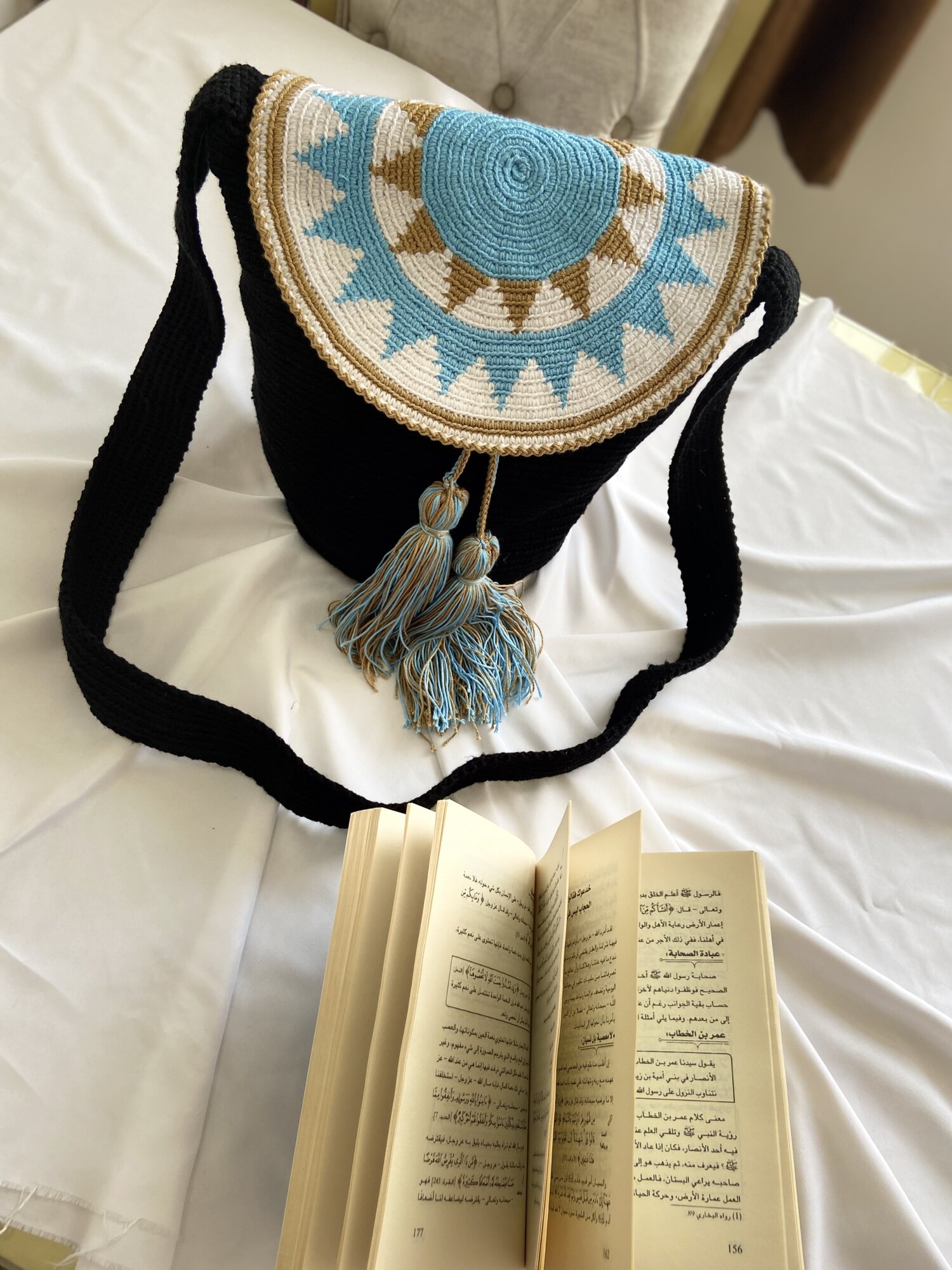 حقيبة تابستري بقلاب 🧶