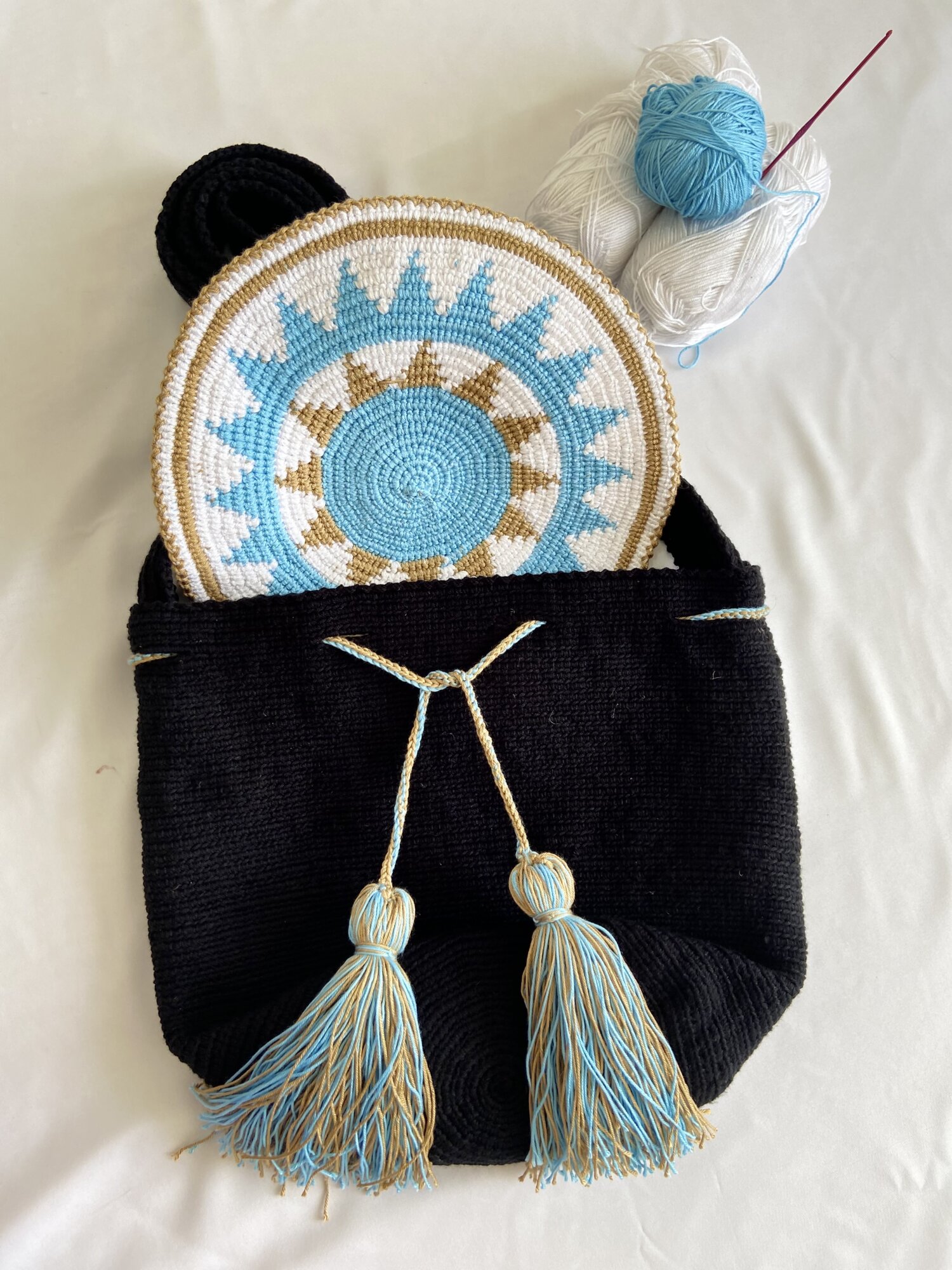 حقيبة تابستري بقلاب 🧶
